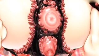 [3D][無字][重口味]愛嬢学園 魔神バイブロス4 大魔界 触手拘束痙攣絶頂