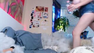 Huge G Cup Thin Teen on Webcam